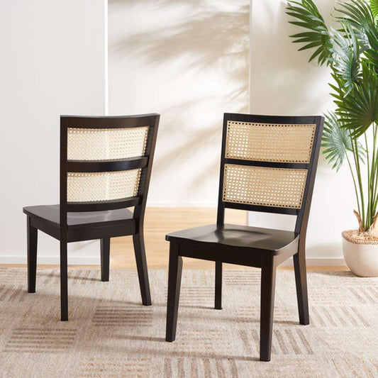 Safavieh - Toril Dining Chair - Black - Natural  (Set of 2) - DCH1013D-SET2 veiw 2