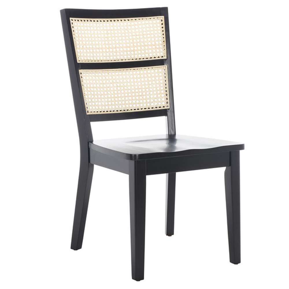 Safavieh - Toril Dining Chair - Black - Natural  (Set of 2) - DCH1013D-SET2 veiw 3