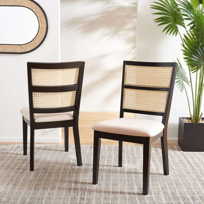 Safavieh - Toril Dining Chair - Black - White  (Set of 2) - DCH1013B-SET2 veiw 2
