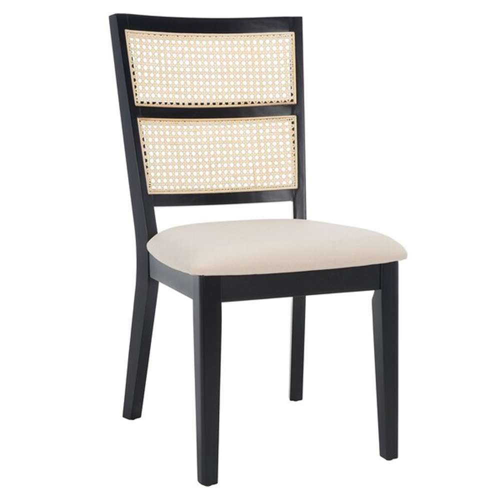Safavieh - Toril Dining Chair - Black - White  (Set of 2) - DCH1013B-SET2 veiw 3