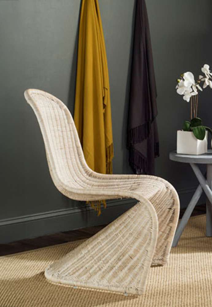 Safavieh - Tana Wicker Side Chair - Natural White Wash  (Set of 2) - SEA8009A-SET2 veiw 1