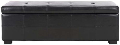 Safavieh - Maiden Lg Tufted Storage Bench - Black - HUD8229B veiw 1