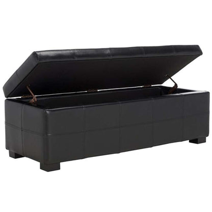 Safavieh - Maiden Lg Tufted Storage Bench - Black - HUD8229B veiw 3