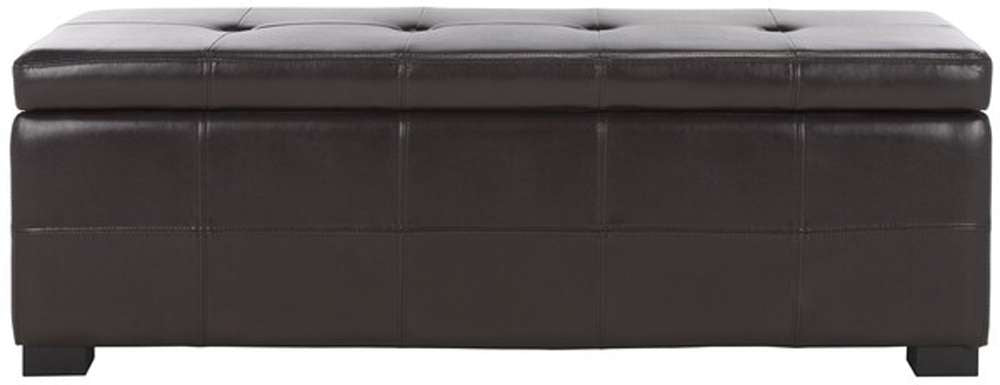 Safavieh - Maiden Lg Tufted Storage Bench - Brown - HUD8229A veiw 1