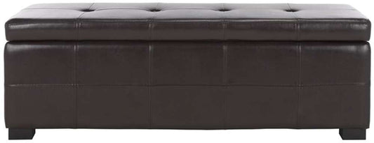 Safavieh - Maiden Lg Tufted Storage Bench - Brown - HUD8229A veiw 1