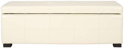 Safavieh - Maiden Lg Tufted Storage Bench - Flat Cream - HUD8229K veiw 1