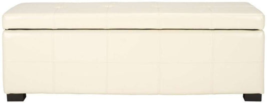 Safavieh - Maiden Lg Tufted Storage Bench - Flat Cream - HUD8229K veiw 1