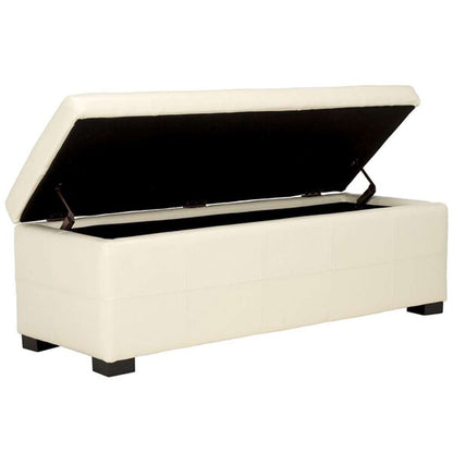 Safavieh - Maiden Lg Tufted Storage Bench - Flat Cream - HUD8229K veiw 3