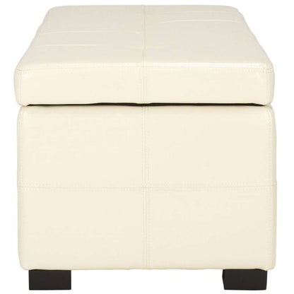 Safavieh - Maiden Lg Tufted Storage Bench - Flat Cream - HUD8229K veiw 4