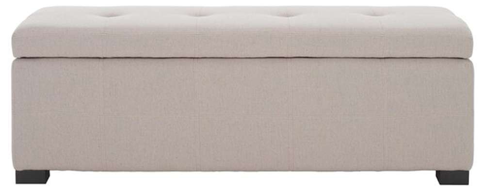Safavieh - Maiden Lg Tufted Storage Bench - Taupe - HUD8229L veiw 1