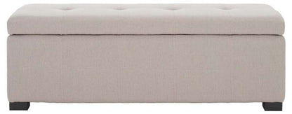Safavieh - Maiden Lg Tufted Storage Bench - Taupe - HUD8229L veiw 1