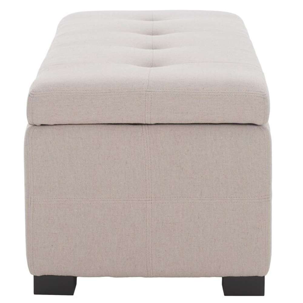 Safavieh - Maiden Lg Tufted Storage Bench - Taupe - HUD8229L veiw 4