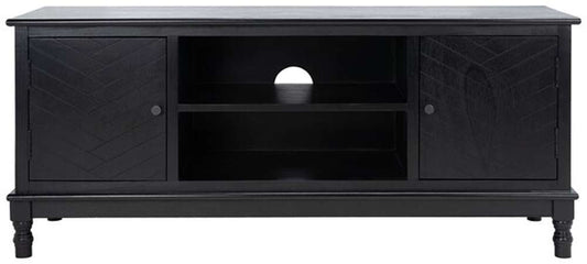 Safavieh - Magnolia 2 Door 2 Shelf Tv Stand - Black - MED5702B veiw 1