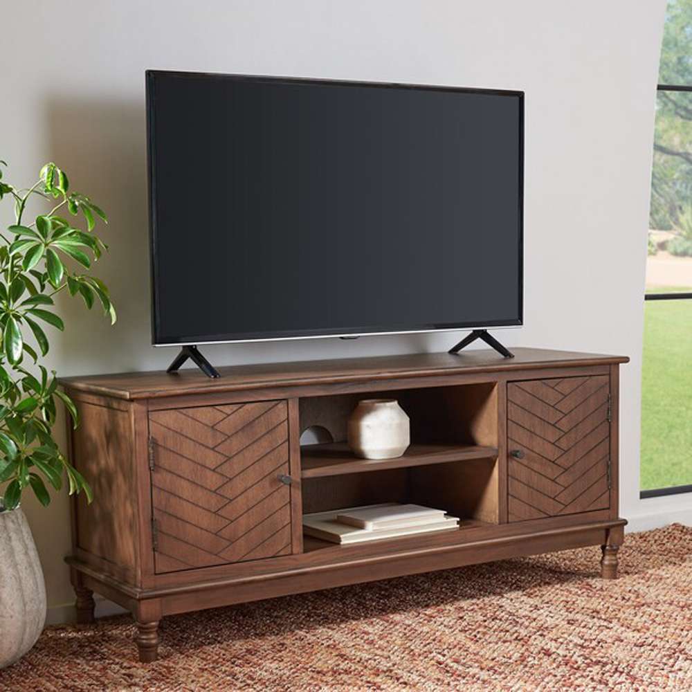 Safavieh - Magnolia 2 Door 2 Shelf Tv Stand - Brown - MED5702C veiw 2