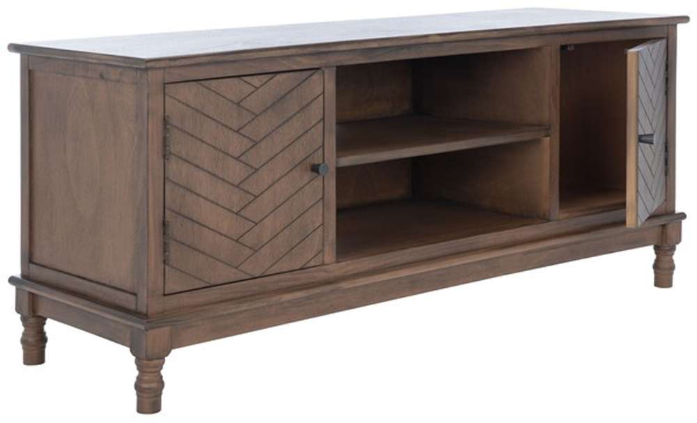 Safavieh - Magnolia 2 Door 2 Shelf Tv Stand - Brown - MED5702C veiw 4