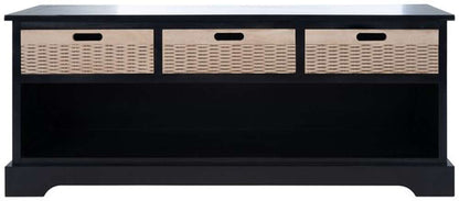 Safavieh - Landers 3Drw Storage Bench - Black - BCH5701B veiw 1