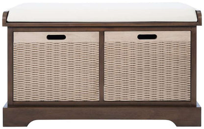 Safavieh - Landers 2Drw Cushion Bench - Brown - BCH5702C veiw 1