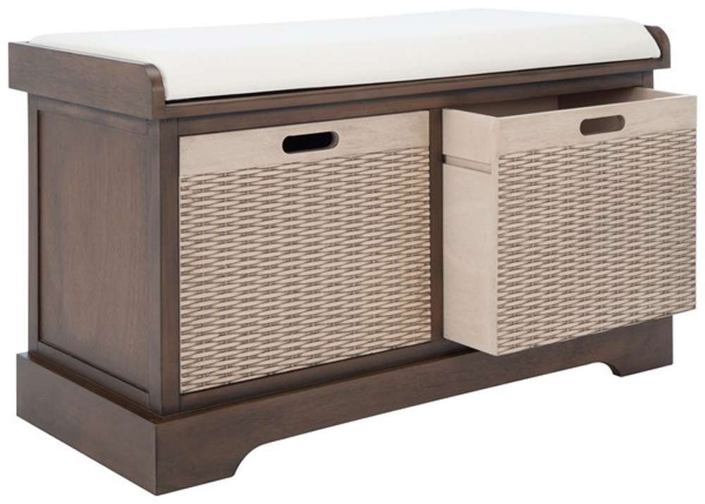 Safavieh - Landers 2Drw Cushion Bench - Brown - BCH5702C veiw 4