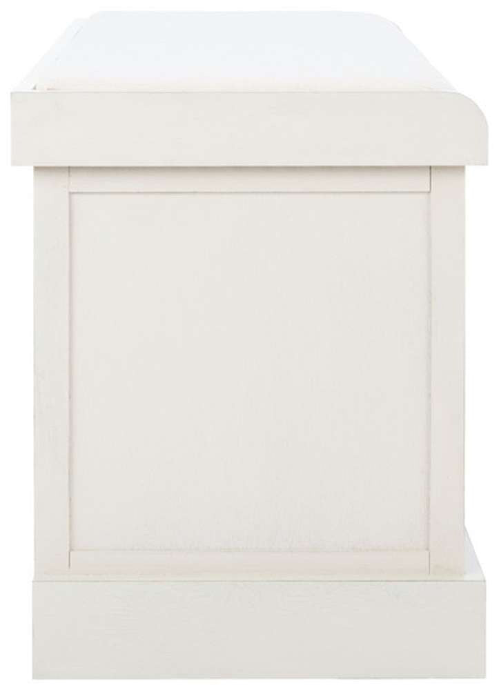 Safavieh - Landers 2Drw Cushion Bench - Distressed White  - BCH5702A veiw 3