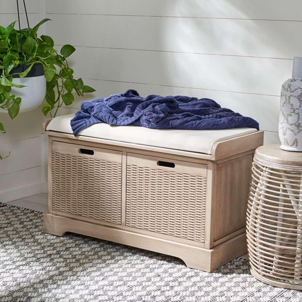 Safavieh - Landers 2Drw Cushion Bench - Sand - BCH5702D veiw 2