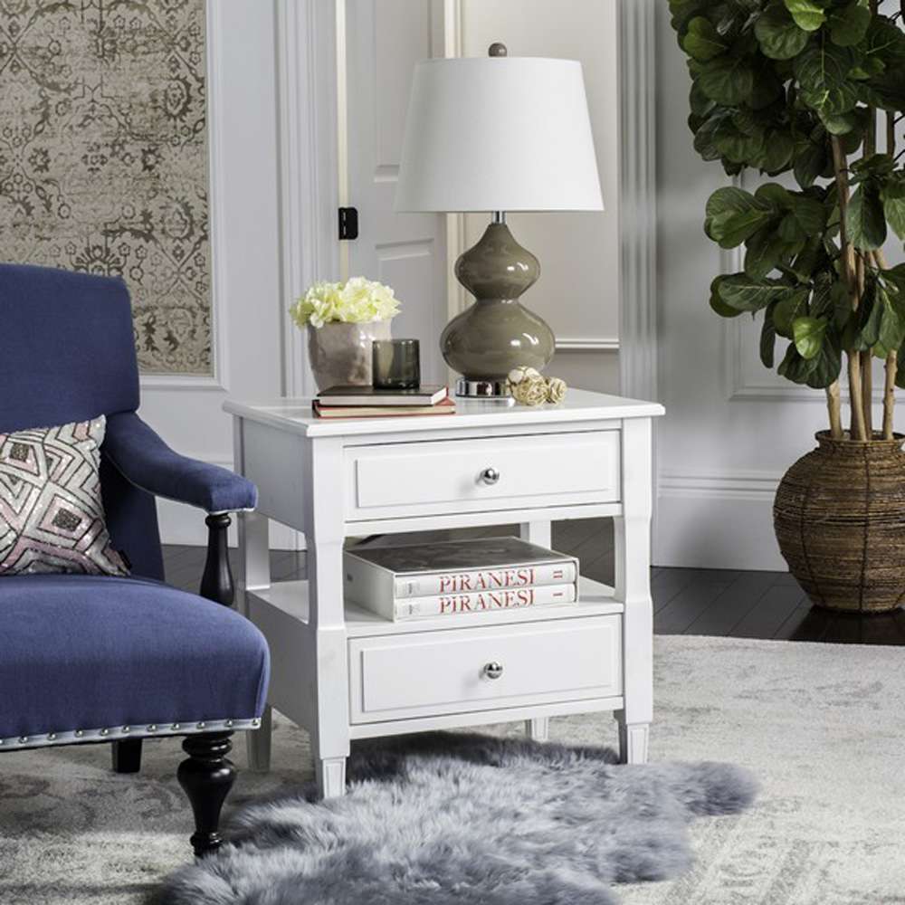Safavieh - Jenson Side Table - White - FOX6277A veiw 2