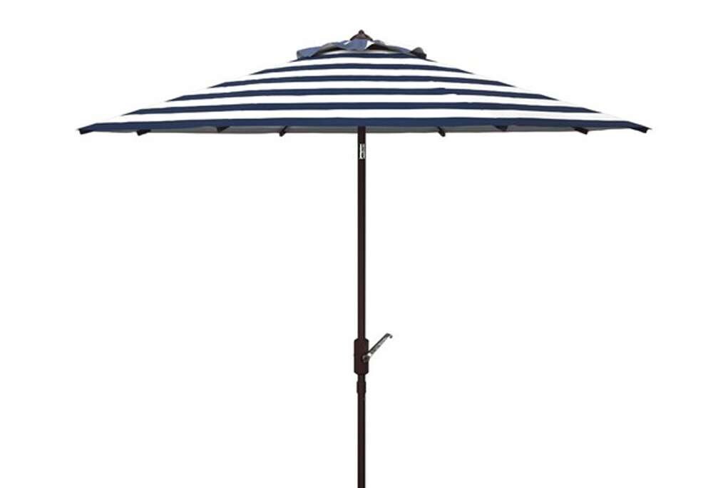 Safavieh - Iris Fashion Line 11Ft Umbrell - Navy - White - PAT8104B veiw 1
