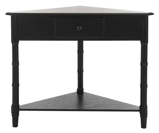 Safavieh - Gomez Corner Table - Distressed Black  - AMH5709B veiw 1