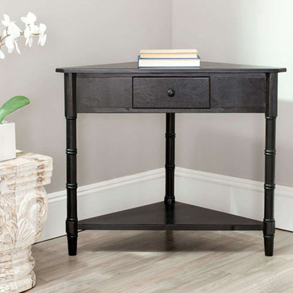 Safavieh - Gomez Corner Table - Distressed Black  - AMH5709B veiw 2