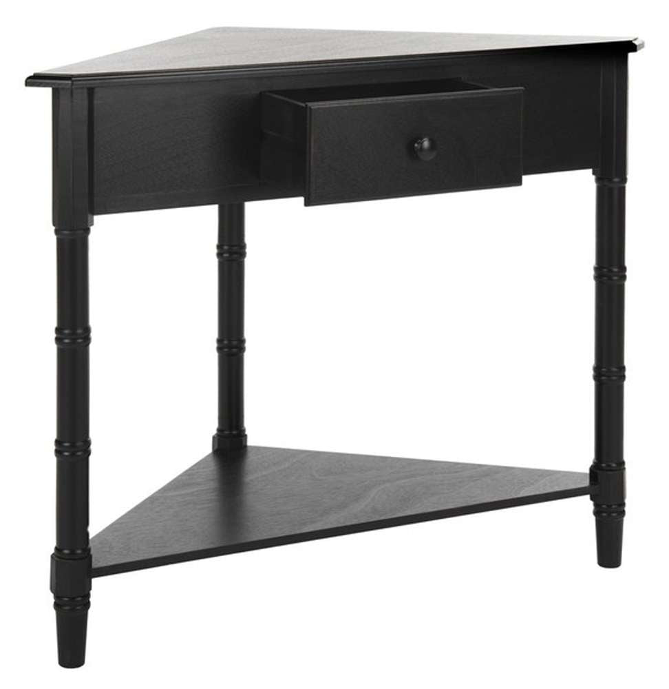 Safavieh - Gomez Corner Table - Distressed Black  - AMH5709B veiw 3
