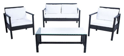 Safavieh - Garnen 4 Pc Living Set - Black - White - PAT7714A veiw 1