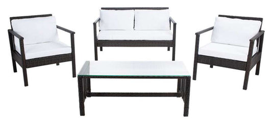 Safavieh - Garnen 4 Pc Living Set - Brown - White - PAT7714C veiw 1