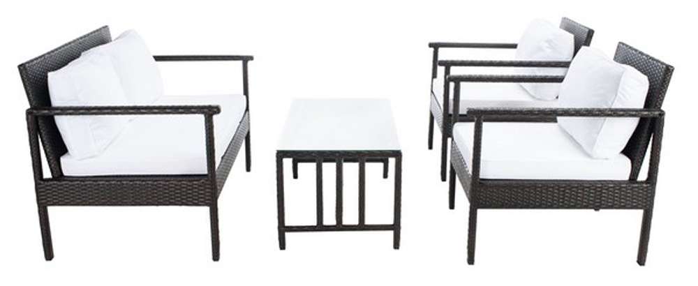 Safavieh - Garnen 4 Pc Living Set - Brown - White - PAT7714C veiw 4