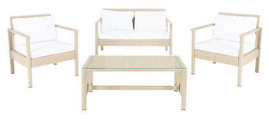 Safavieh - Garnen 4 Pc Living Set - Grey - White - PAT7714B veiw 1