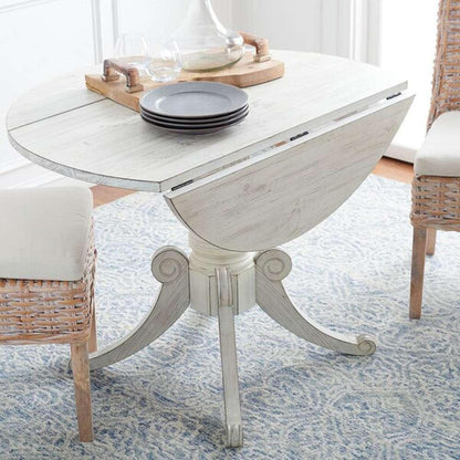 Safavieh - Forest Drop Leaf Dining Table - Antique White - DTB1000A veiw 1