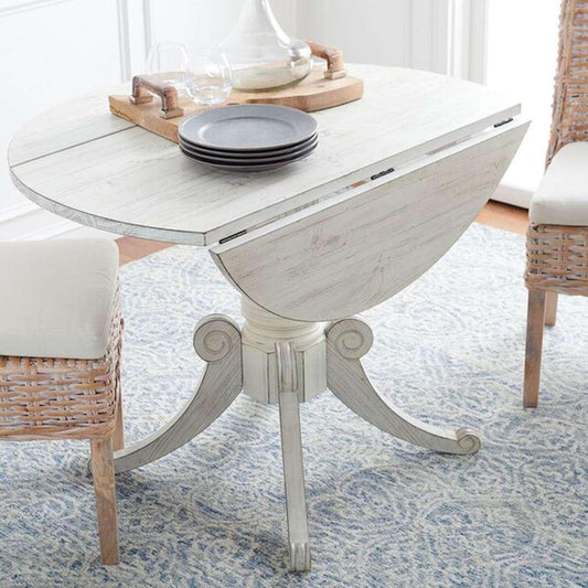 Safavieh - Forest Drop Leaf Dining Table - Antique White - DTB1000A veiw 1