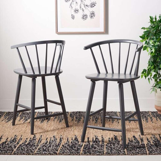 Safavieh - Blanchard Counter Stool - Grey  (Set of 2) - BST8506C-SET2 veiw 2