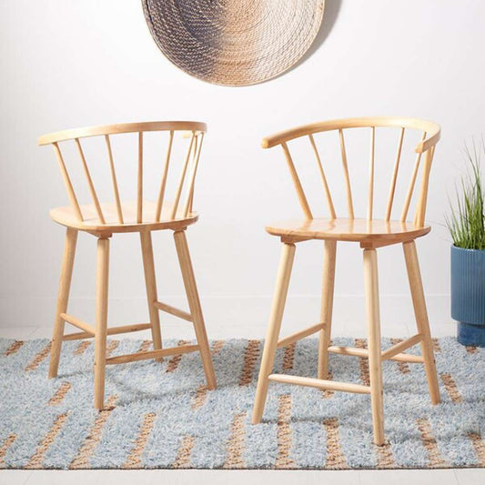 Safavieh - Blanchard Counter Stool - Natural  (Set of 2) - BST8506D-SET2 veiw 2