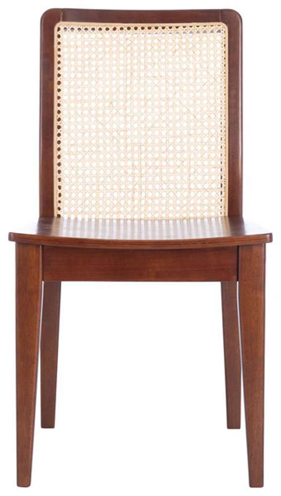 Safavieh - Benicio Rattan Dining Chair - Dark Brown - Natural  (Set of 2) - DCH1005A-SET2 veiw 1