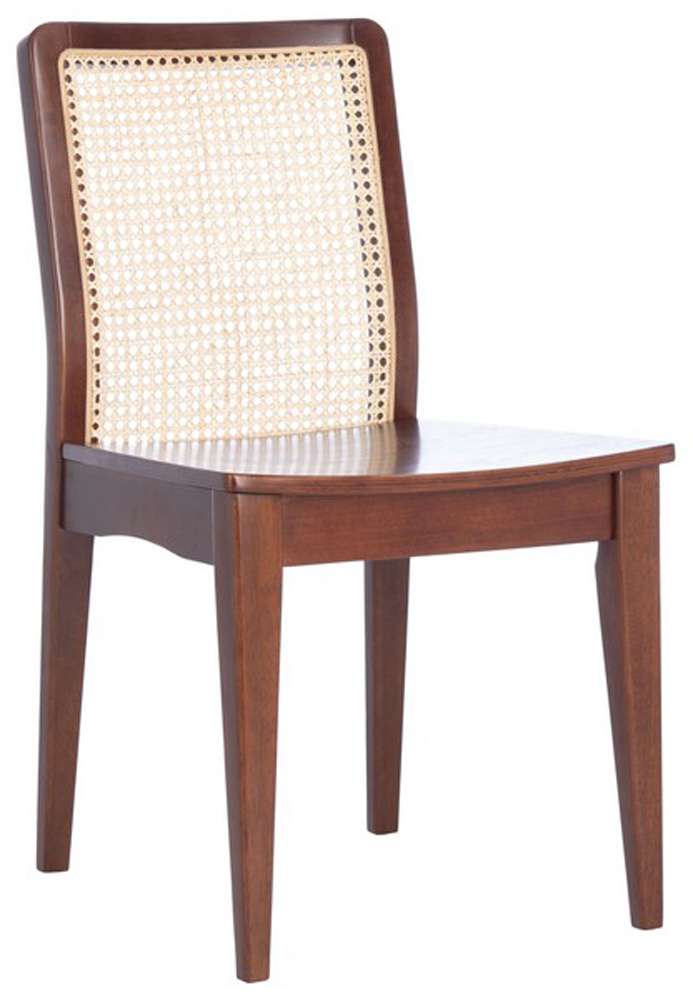 Safavieh - Benicio Rattan Dining Chair - Dark Brown - Natural  (Set of 2) - DCH1005A-SET2 veiw 4