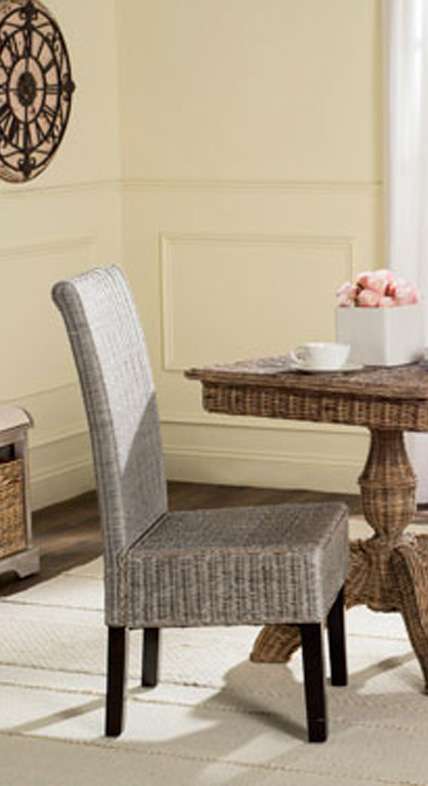 Safavieh - Arjun Wicker Dining Chair - Antique - Grey  (Set of 2) - SEA8013B-SET2 veiw 1
