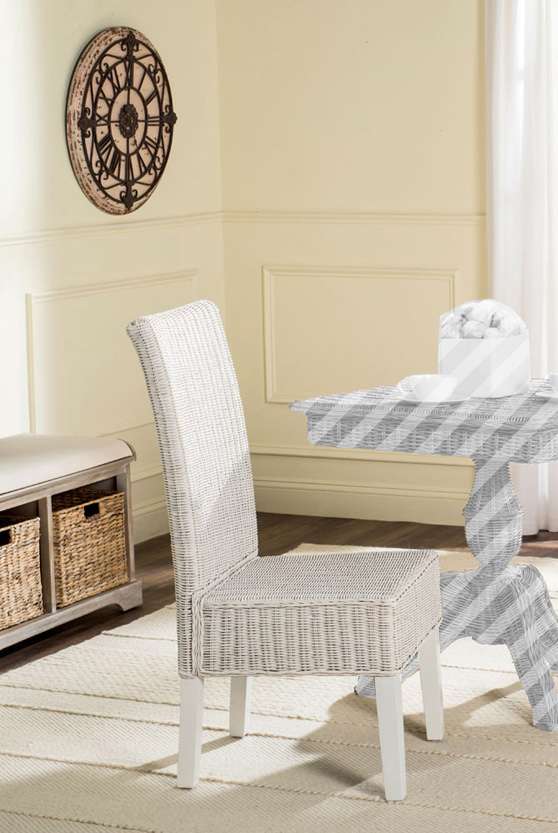 Safavieh - Arjun Wicker Dining Chair - White  (Set of 2) - SEA8013E-SET2 veiw 1