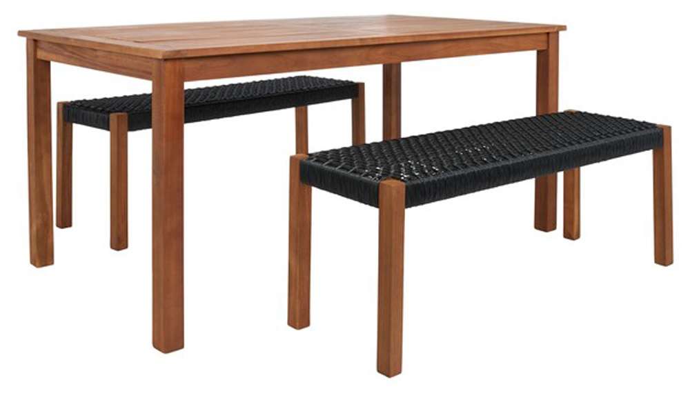 Safavieh - Aquina Dining Set - Natural - Black - PAT7081E veiw 4