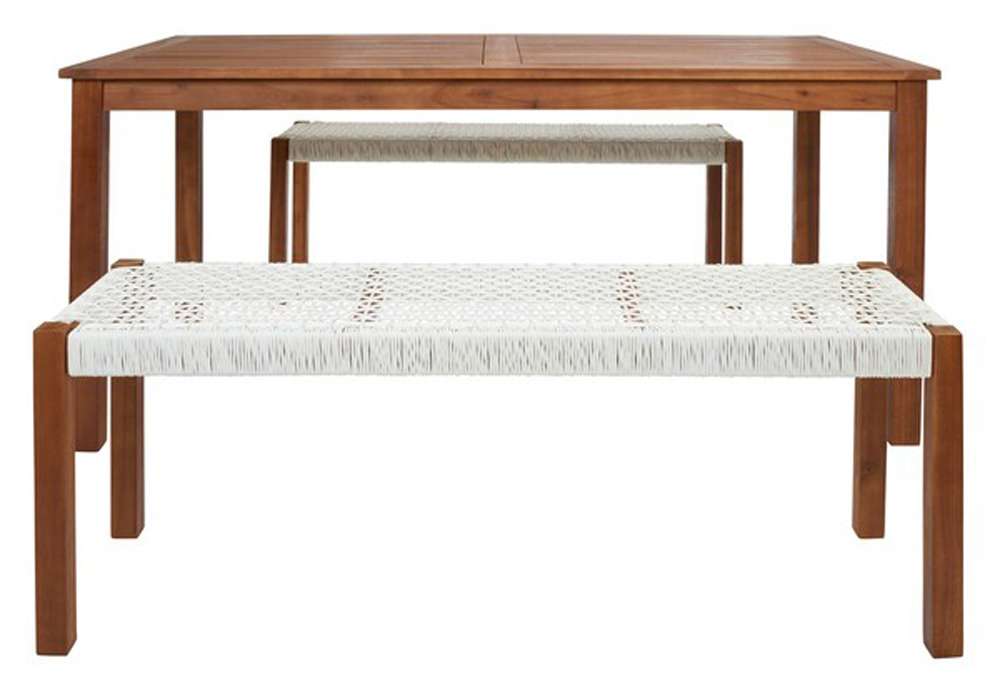 Safavieh - Aquina Dining Set - Natural - White - PAT7081D veiw 1