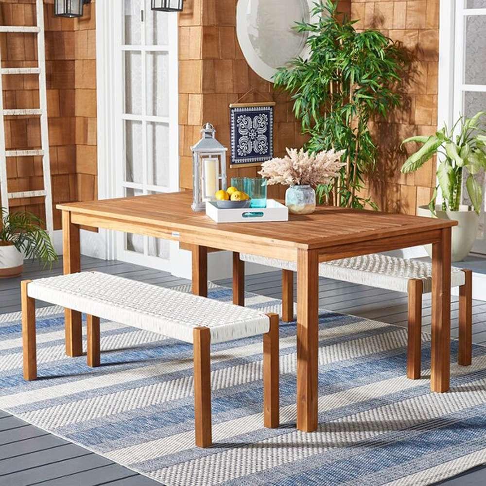 Safavieh - Aquina Dining Set - Natural - White - PAT7081D veiw 3