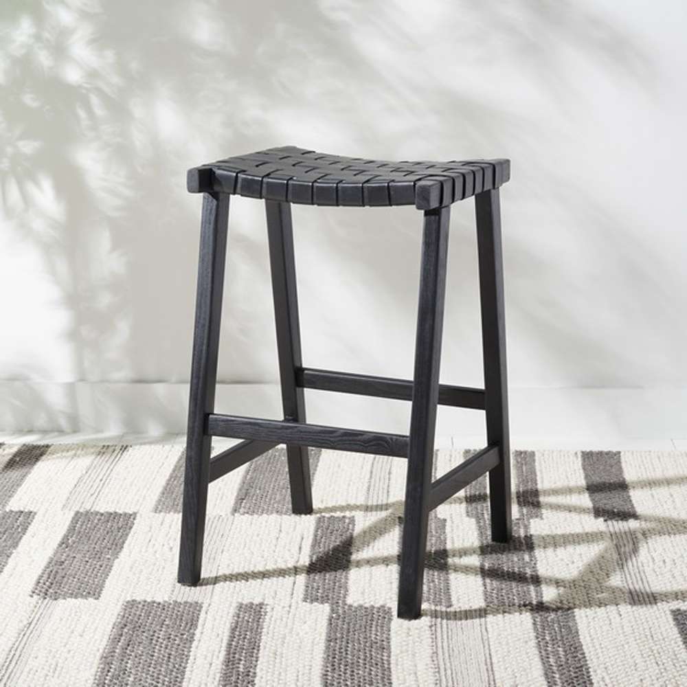 Safavieh - Abreu Rectangle Barstool - Black - BST1012G veiw 2