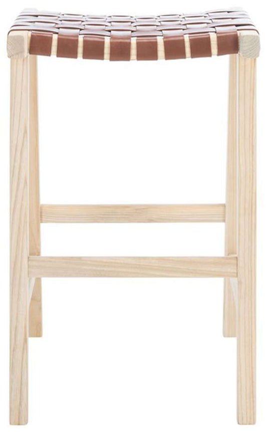 Safavieh - Abreu Rectangle Barstool - Cognac - Light Natural - BST1012C veiw 1