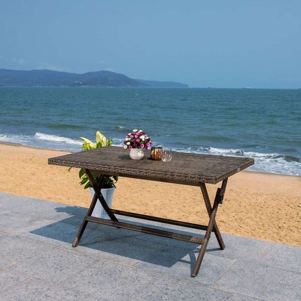 Safavieh - Akita Folding Table - Grey Brown - White - PAT7503C veiw 3