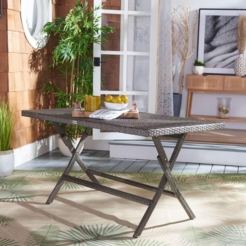 Safavieh - Akita Folding Table - Grey Brown - White - PAT7503C veiw 4