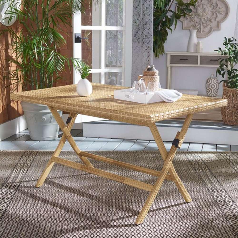 Safavieh - Akita Folding Table - Natural - White - PAT7503D veiw 2