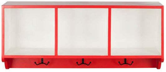Safavieh - Alice Wall Shelf - Red - White - AMH6566N veiw 1